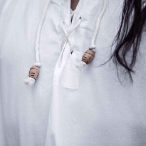 Friedrich Medieval Lace-Up Shirt - White