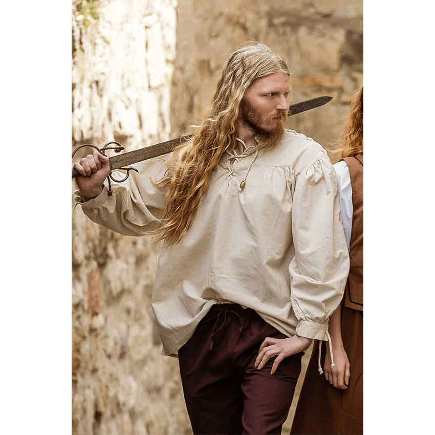 Adult Medieval Loose Long Sleeve Shirt Costume