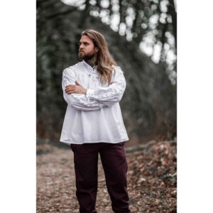Adrian Medieval Lace-Up Shirt - White