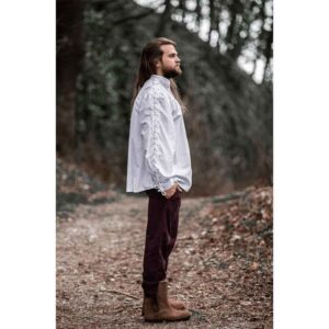 Adrian Medieval Lace-Up Shirt - White