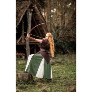 Isabella Medieval Skirt - Green/Natural