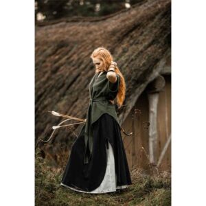 Elise Medieval Layered Skirt - Black/Natural