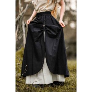 Elise Medieval Layered Skirt - Black/Natural