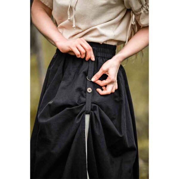 Elise Medieval Layered Skirt - Black/Natural
