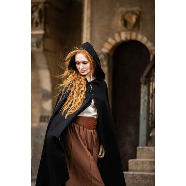 Marie Viking Cloak - Black