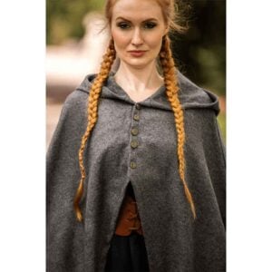 Lady Heidi Medieval Cloak - Grey