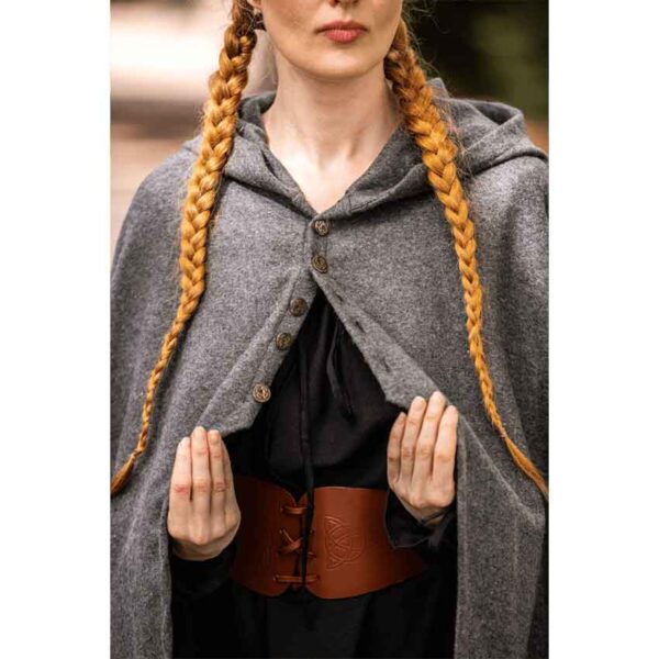 Lady Heidi Medieval Cloak - Grey