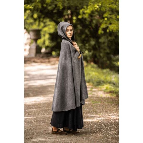 Lady Heidi Medieval Cloak - Grey