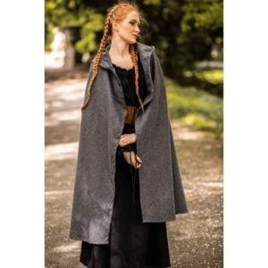 Lady Heidi Medieval Cloak - Grey