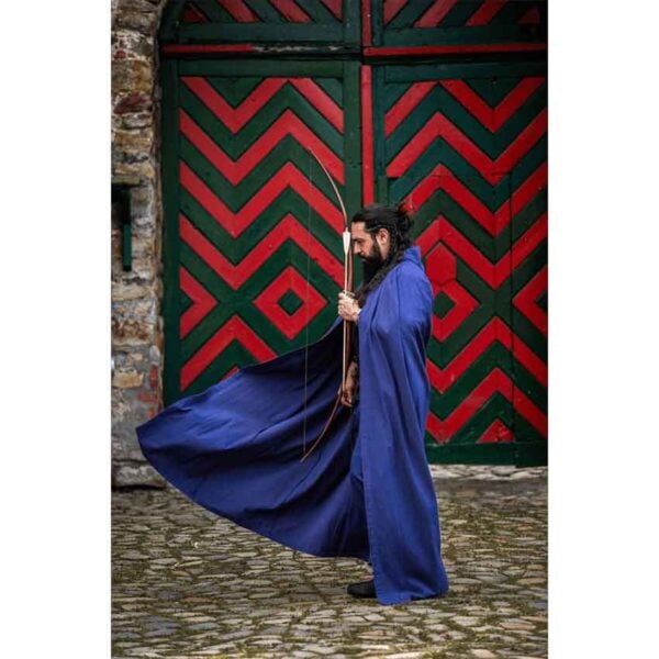 Gunnar Medieval Cotton Cloak - Blue