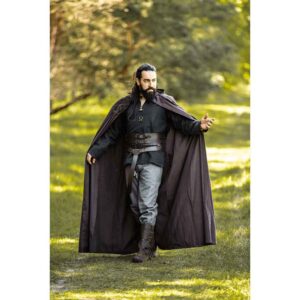 Gunnar Medieval Cotton Cloak - Dark Brown
