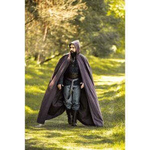 Gunnar Medieval Cotton Cloak - Dark Brown