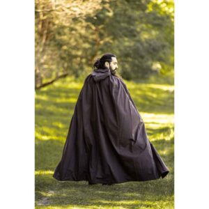 Gunnar Medieval Cotton Cloak - Dark Brown