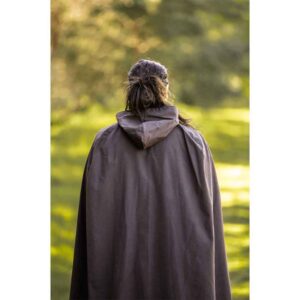 Gunnar Medieval Cotton Cloak - Dark Brown