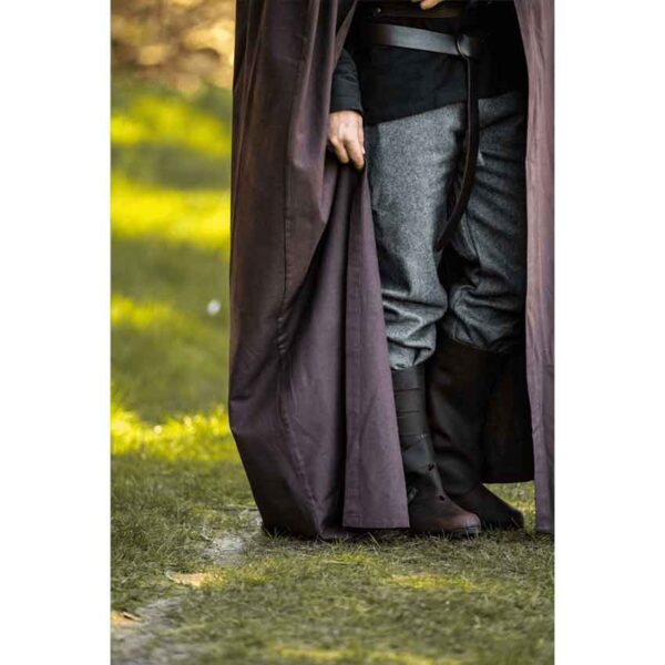 Gunnar Medieval Cotton Cloak - Dark Brown