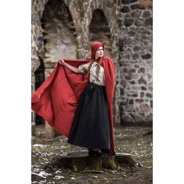 Gunnar Medieval Cotton Cloak - Red