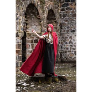 Gunnar Medieval Cotton Cloak - Red