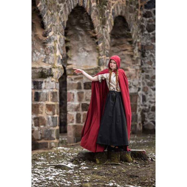 Gunnar Medieval Cotton Cloak - Red