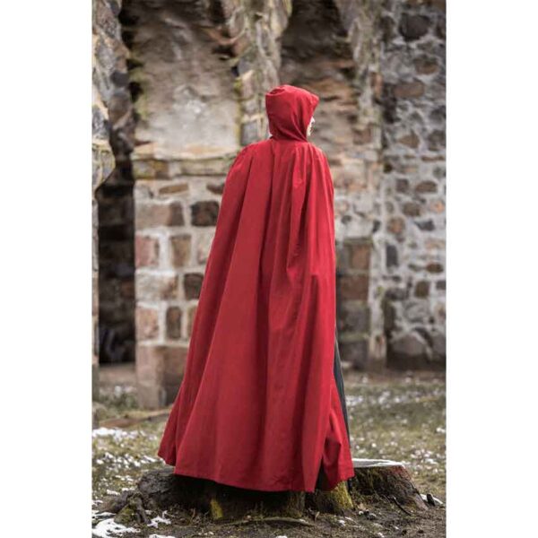 Gunnar Medieval Cotton Cloak - Red