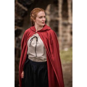 Gunnar Medieval Cotton Cloak - Red