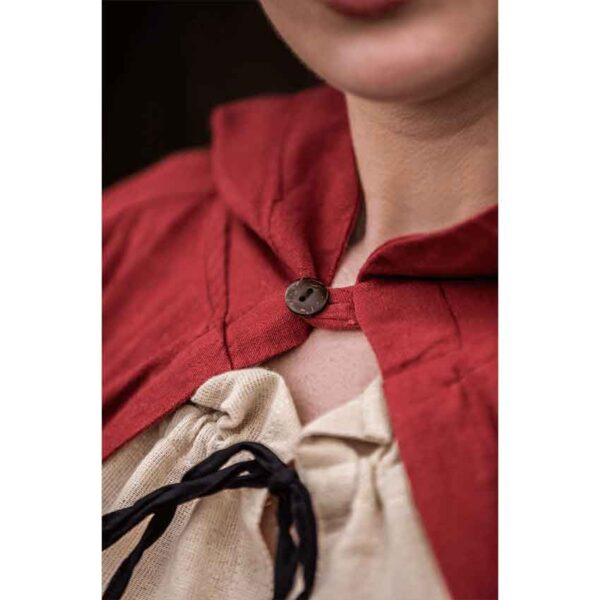 Gunnar Medieval Cotton Cloak - Red