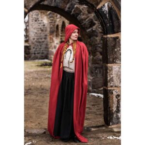 Gunnar Medieval Cotton Cloak - Red
