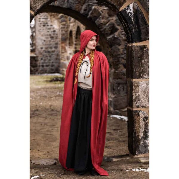 Gunnar Medieval Cotton Cloak - Red