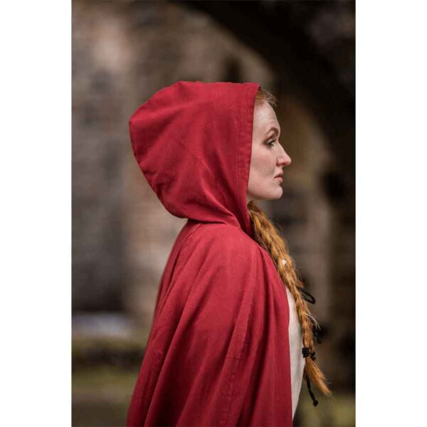 Gunnar Medieval Cotton Cloak - Red