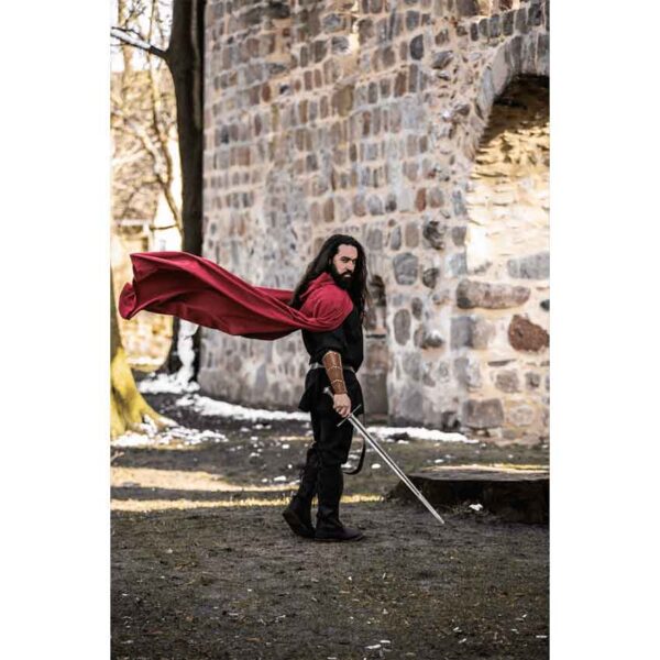 Gunnar Medieval Cotton Cloak - Red