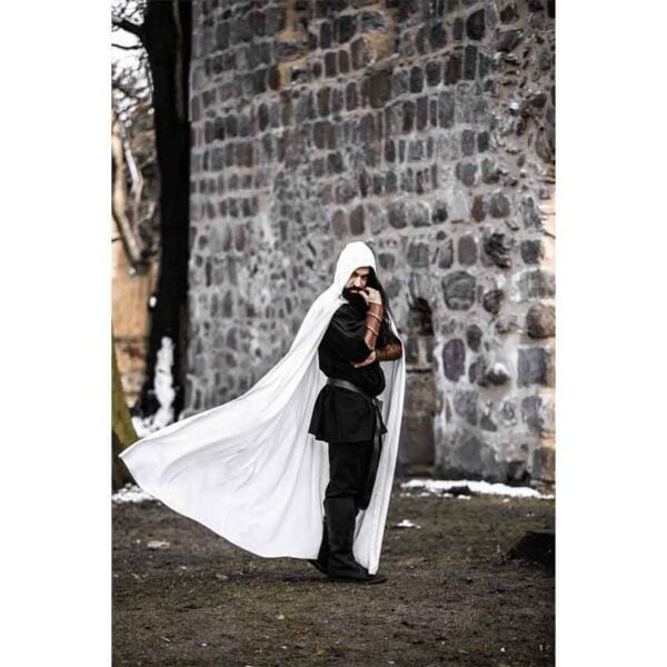 Gunnar Medieval Cotton Cloak - White