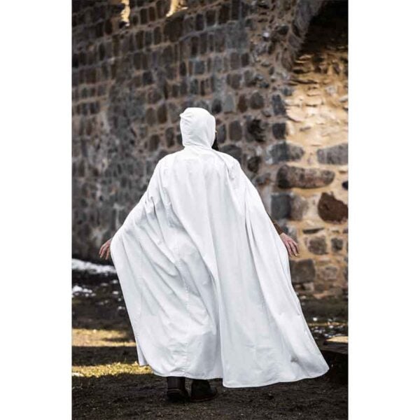 Gunnar Medieval Cotton Cloak - White