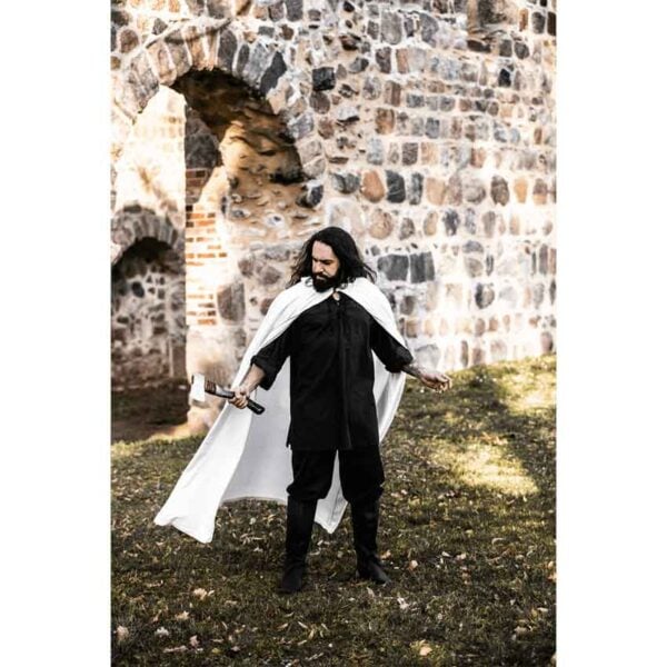 Gunnar Medieval Cotton Cloak - White