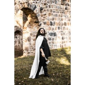 Gunnar Medieval Cotton Cloak - White