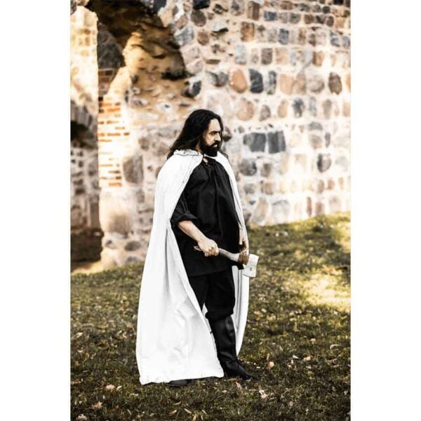 Gunnar Medieval Cotton Cloak - White