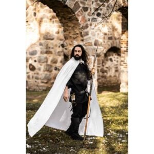 Gunnar Medieval Cotton Cloak - White