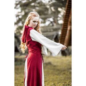 Genefe Medieval Dress - Red/Natural