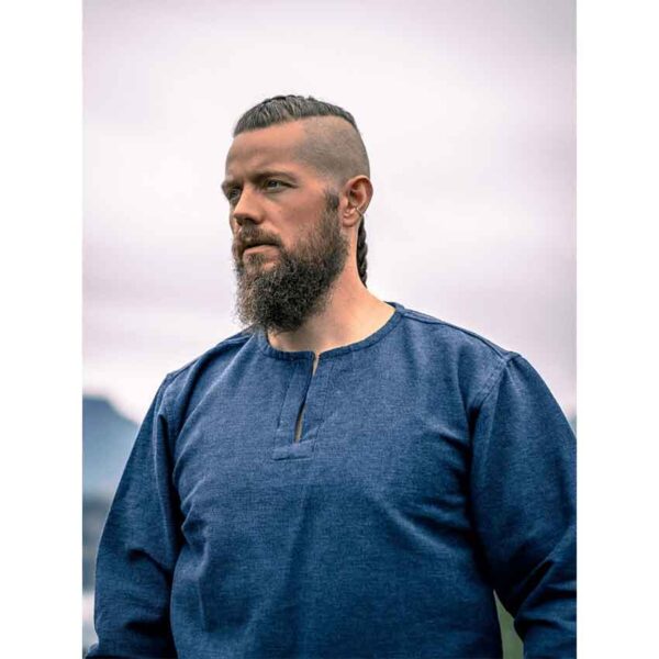 Lennart Long Sleeve Viking Tunic - Dark Blue