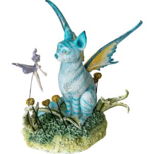 Blue Fairy Cat Statue