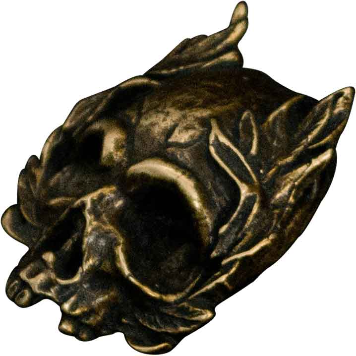 Laurel Wreath Skull Pin