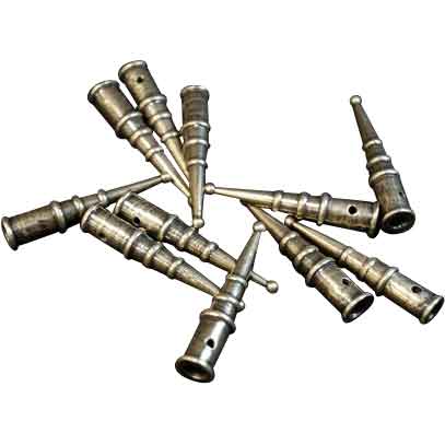Conical Aiglet Brass Tips - Set of 4
