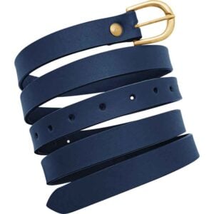 Medieval Leather Buckle Belt - Blue