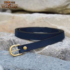 Medieval Leather Buckle Belt - Blue