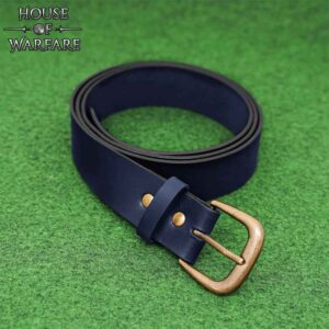 Knights Simple Medieval Leather Belt - Blue