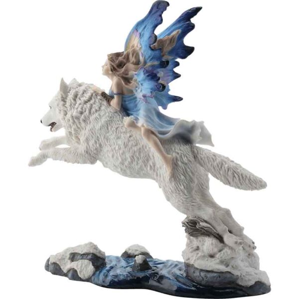 Leap of Faith Wolf and Fairy Statue