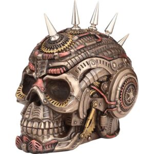 Spiked Steampunk Skull Trinket Box