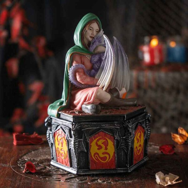 Autumn's Embrace Dragon Trinket Box