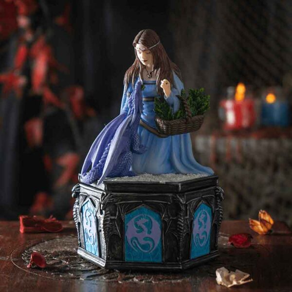 Winter Maiden Dragon Trinket Box