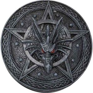 Round Pentagram Dragon Trinket Box
