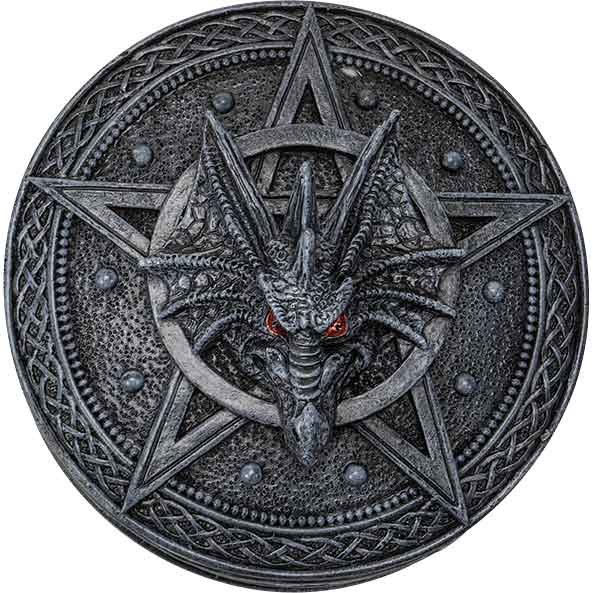 Round Pentagram Dragon Trinket Box