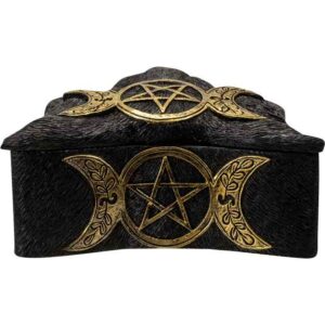 Lunar Pentagram Cat Trinket Box